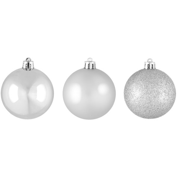 Winteria juletre kule  6 cm 9pk sølv
