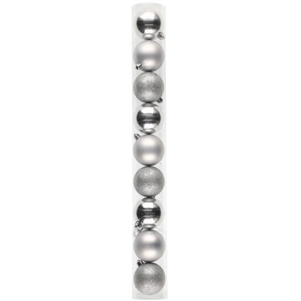 Winteria juletre kule  6 cm 9pk sølv - Bilde 2