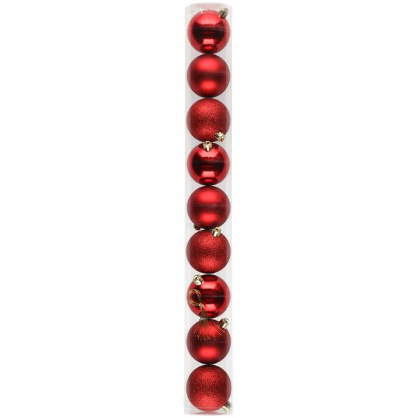 Winteria juletre kule 6 cm 9pk rød - Bilde 2