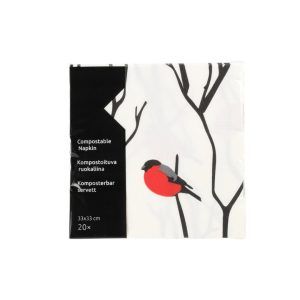 Serviett 33cm bullfinch 20pk