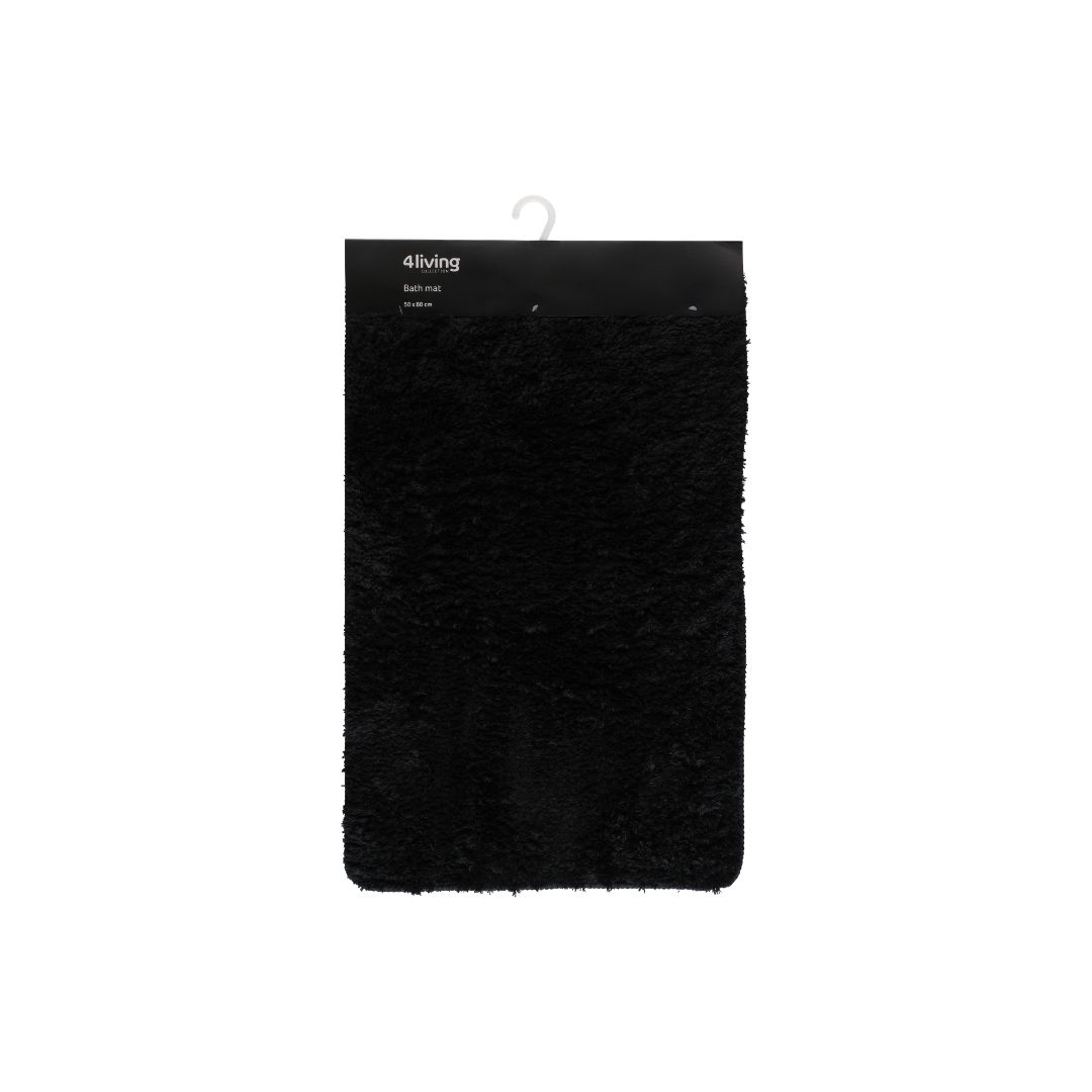 4living badematte solid 50x80 cm svart - Bilde 2