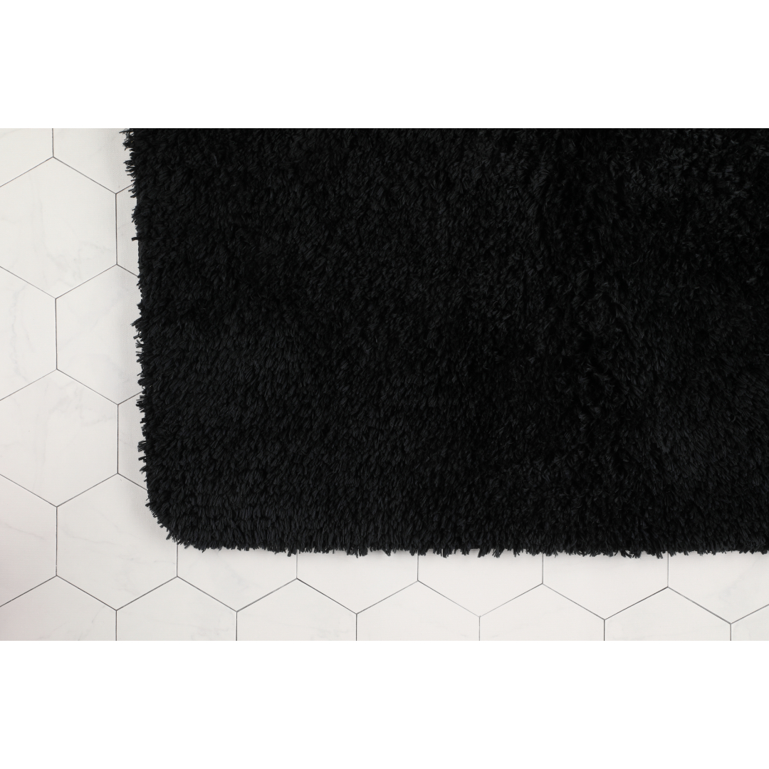 4living badematte solid 50x80 cm svart - Bilde 3