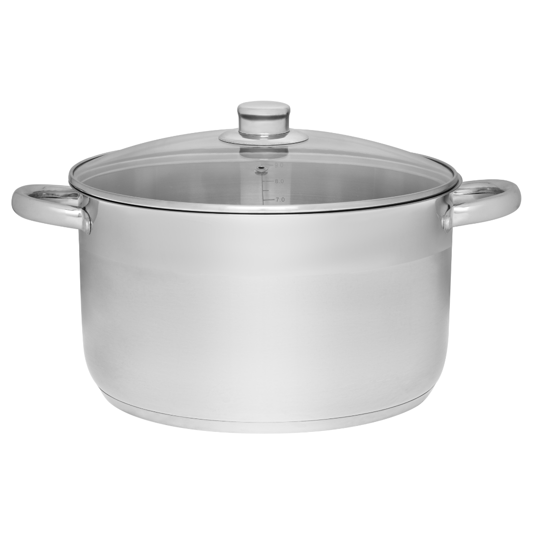 Maku basic gryte med glasslokk rustfritt