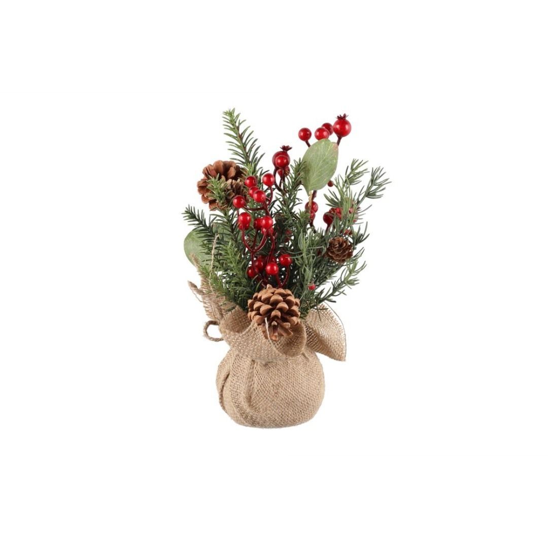 Winteria juledekorasjon jutegryte 30 cm