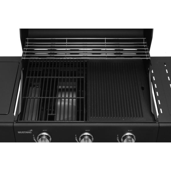 Mustang gassgrill kingsville 3+1 svart - Bilde 2