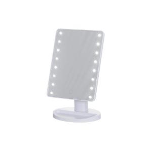 Mineas sminkespeil med led-lys hvit