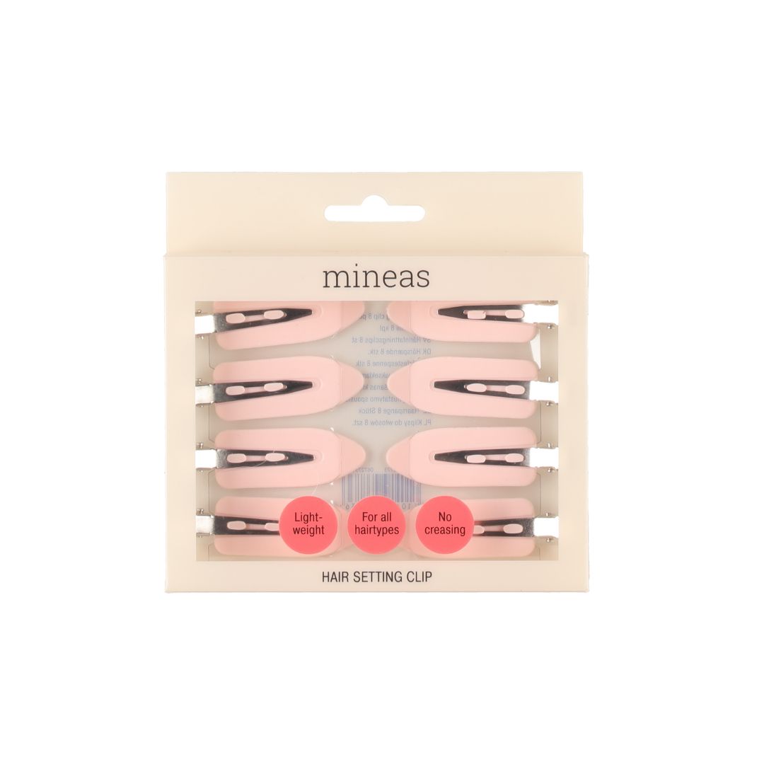 Mineas hårinnstillingsklemme 8 stk rosa - Bilde 2