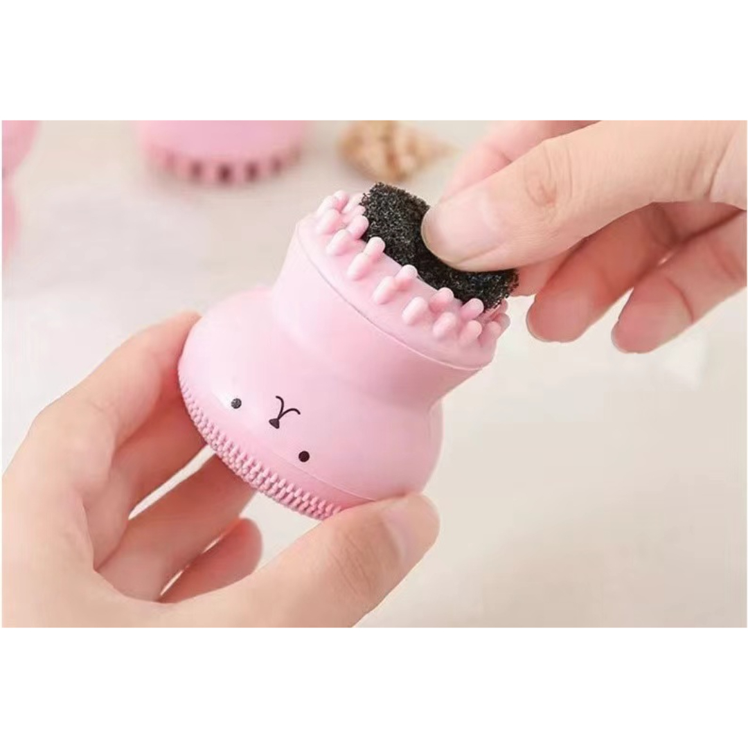 Mineas silikon ansiktsbørste rosa rosa - Bilde 3