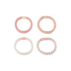 Mineas scrunchie 4 stk rosa gull