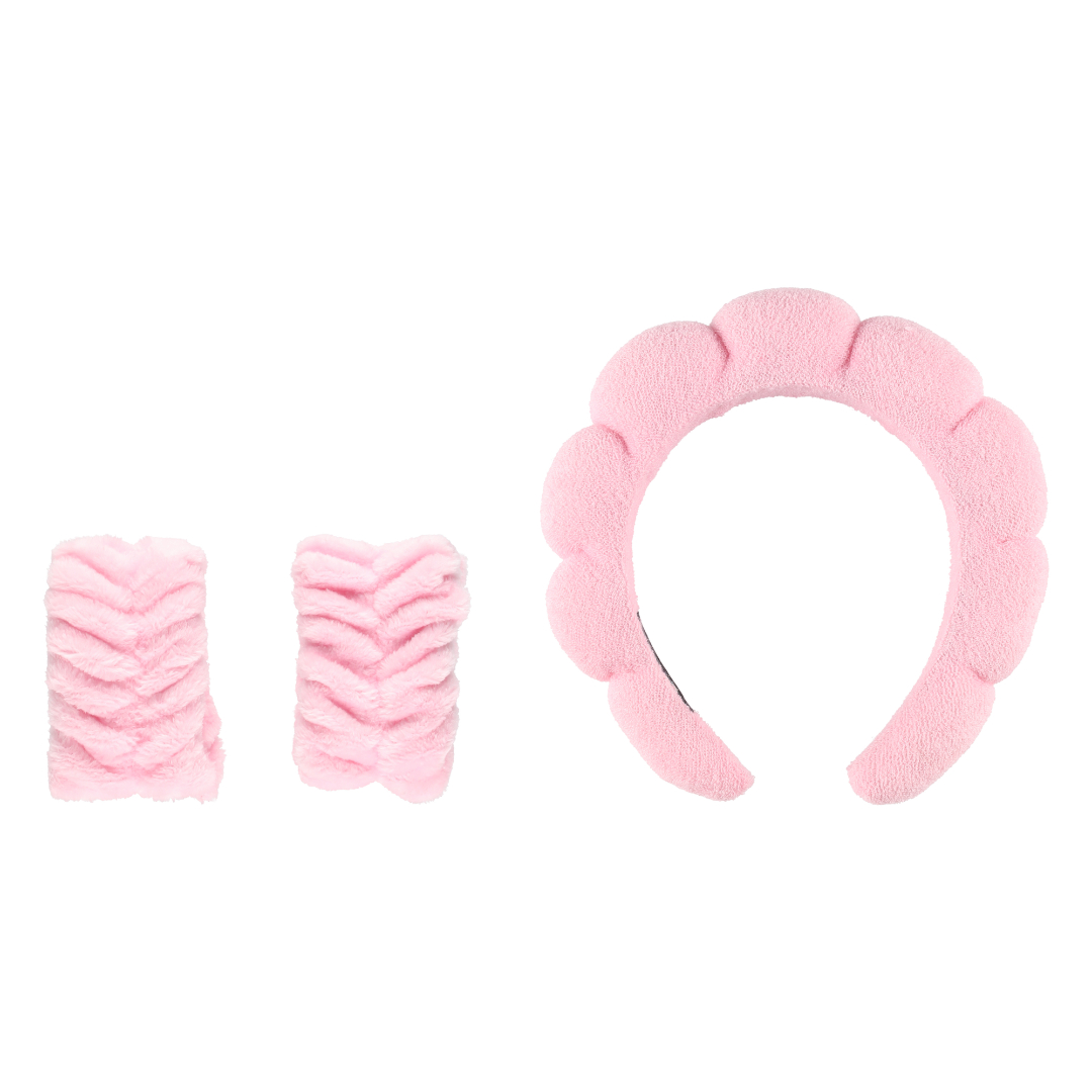 Mineas pannebånd og armbånd rosa