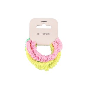 Mineas scrunchie pastell 6 stk flerfarge