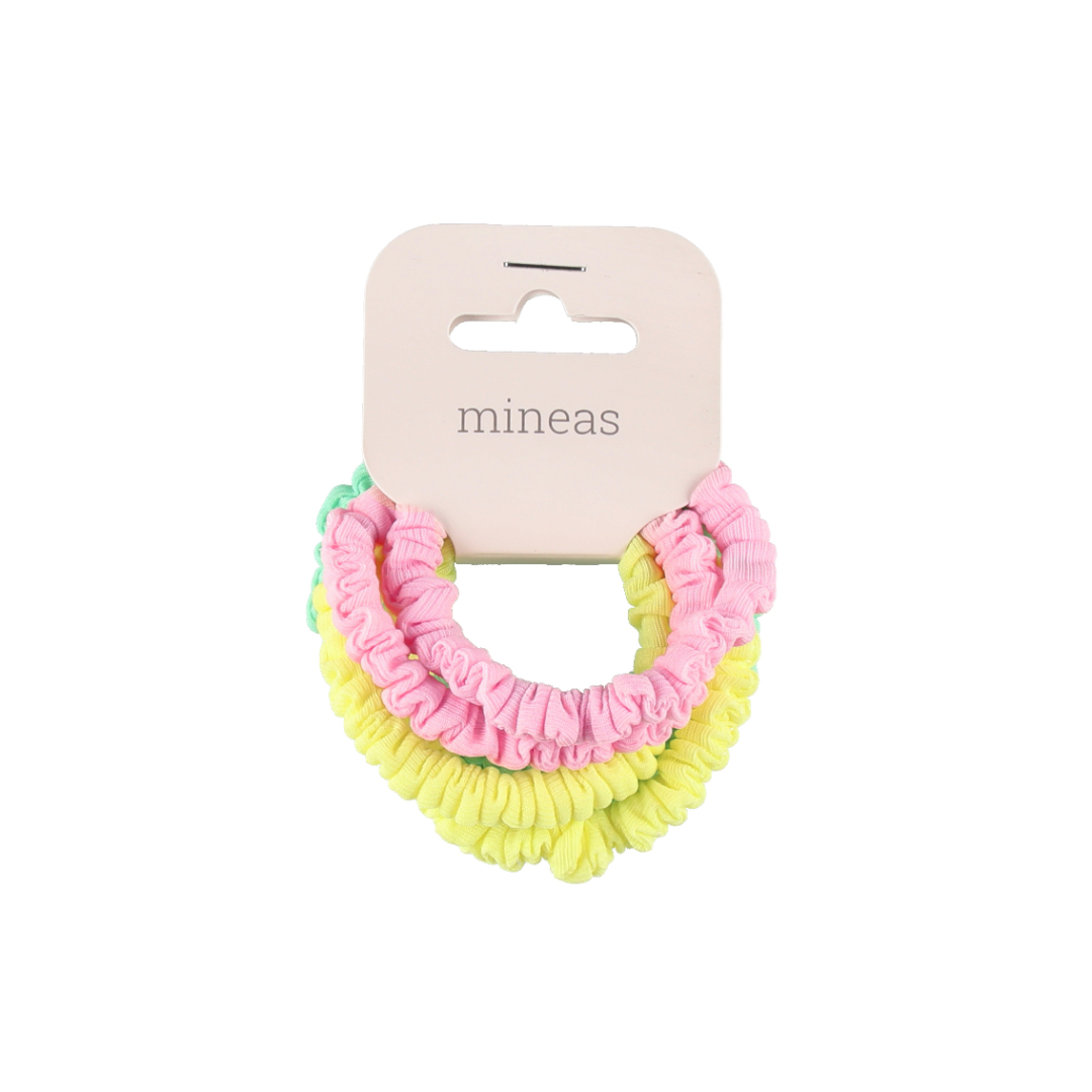 Mineas scrunchie pastell 6 stk flerfarge