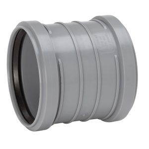 Gelia dobbelmuffe 50mm pp grå