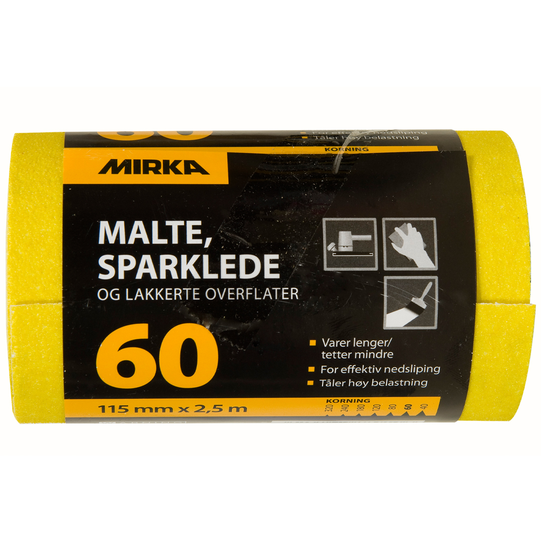 Mirka sliperull m/s/l 115mm x 2,5m k60