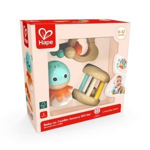 Hape baby-to-toddler sensory gift set