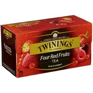 Fire røde frukter te 25 poser