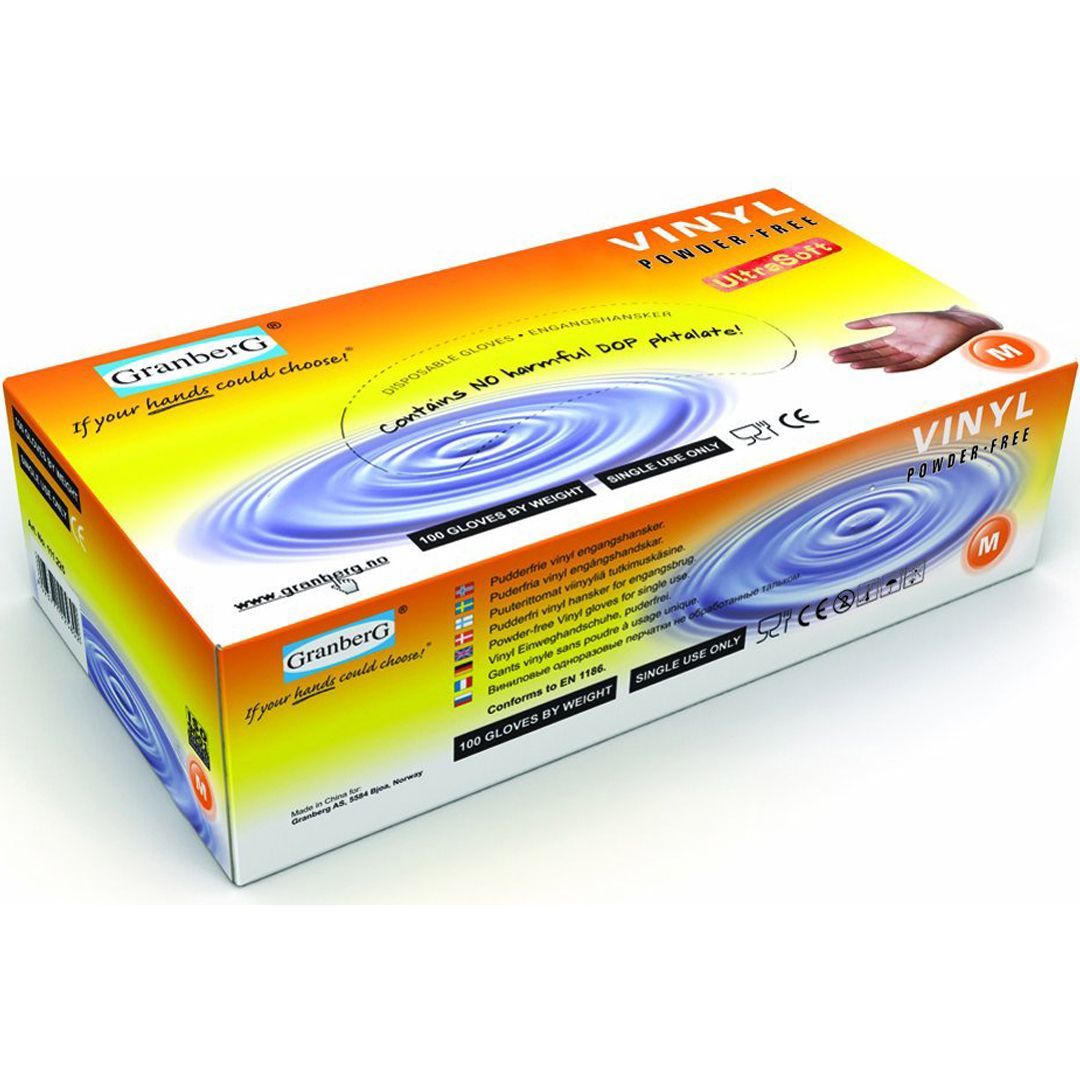 Engangshansker vinyl l 100stk
