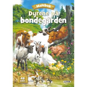 Malebok dyrene på bondegården 48 sider