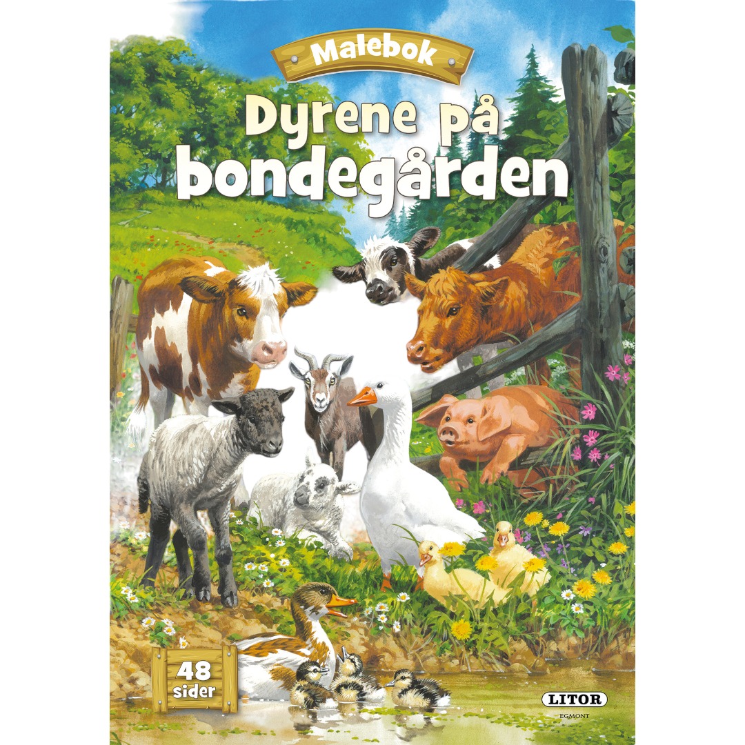 Malebok dyrene på bondegården 48 sider