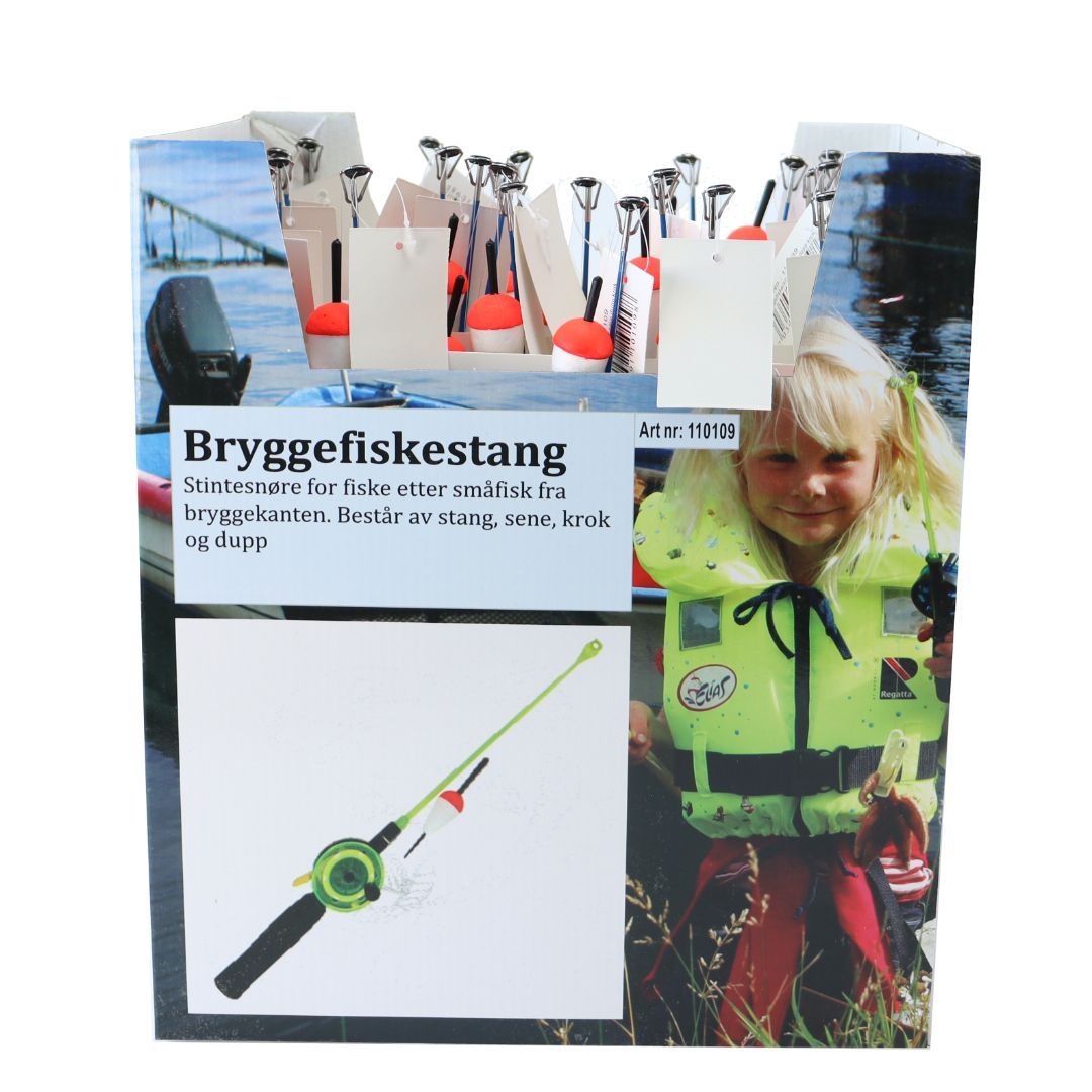 Bryggefiskestang med dupp og krok