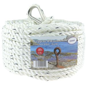 Dreggtau med kause 10mm 40m