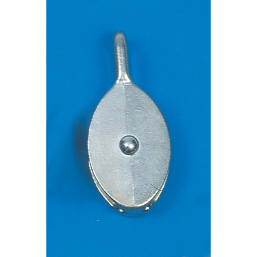 Blokk med nylon hjul enkel 15mm/5mm