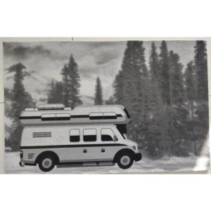 Dørmatte bobil 45x70cm grå