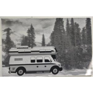 Dørmatte bobil 45x30cm grå