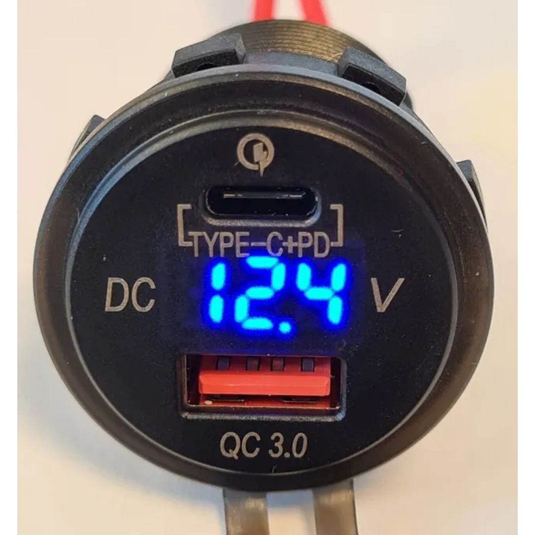 Usb uttak med usb c+ pd + qc 12-24v - Bilde 4