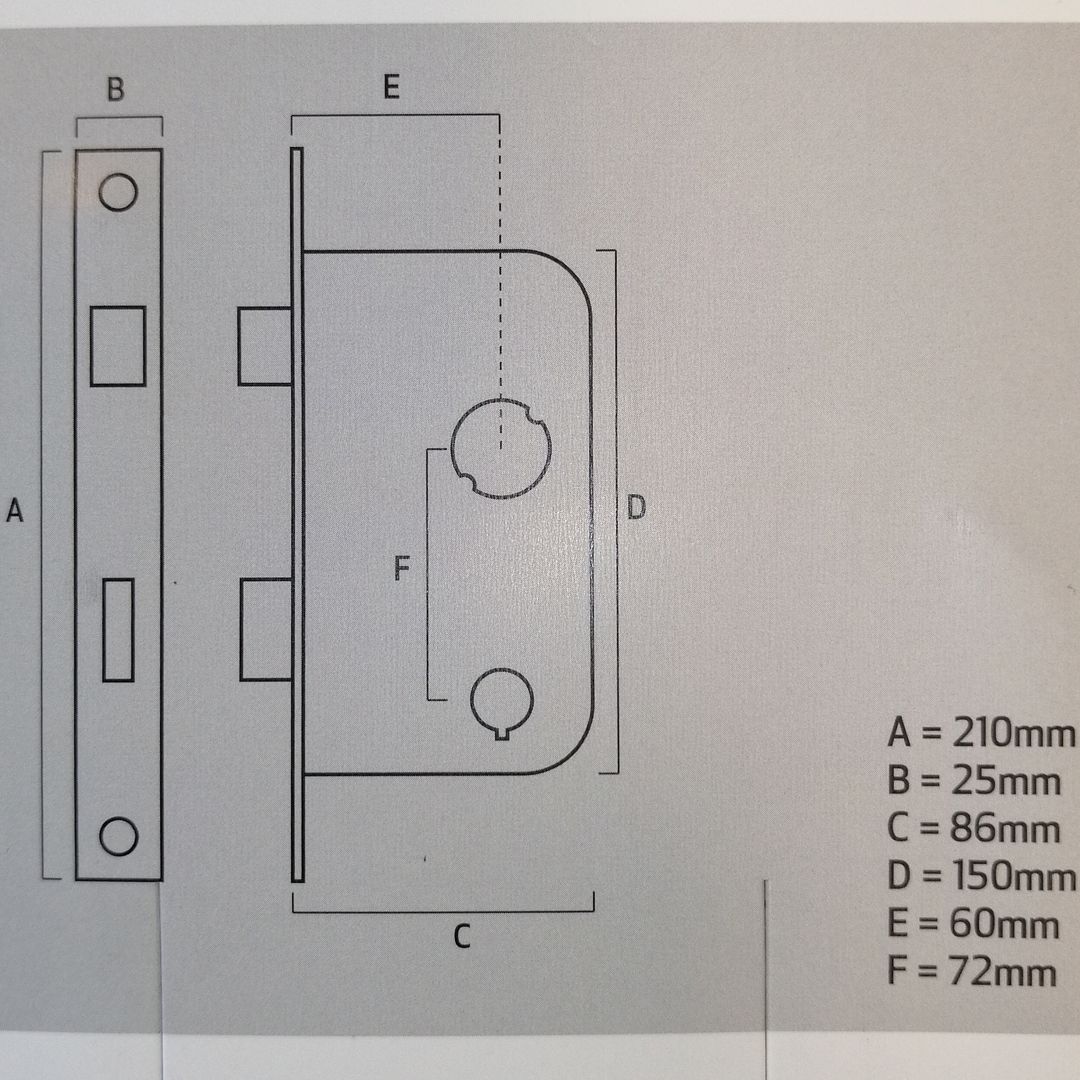 Låskasse innerdør 71309 grå - Bilde 2