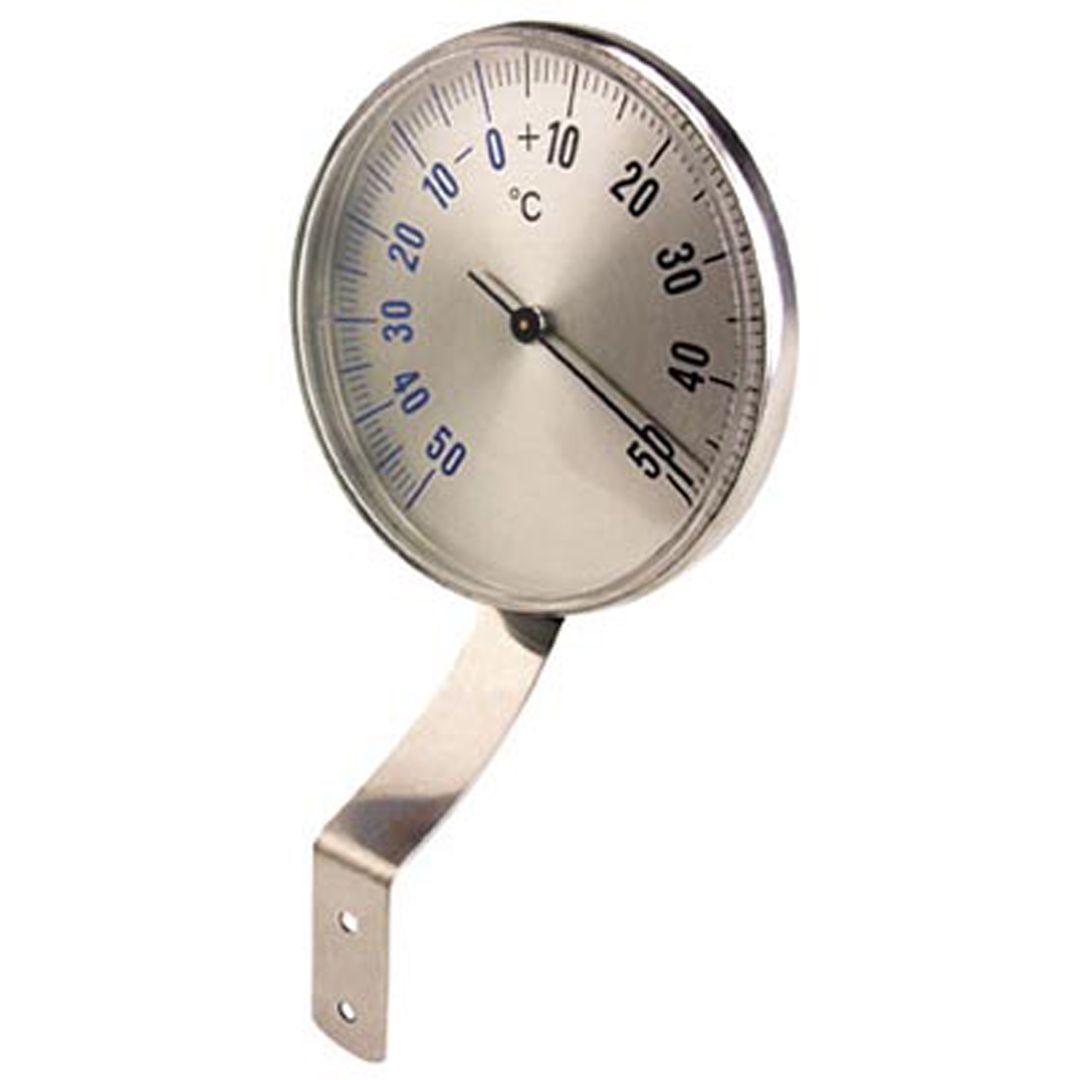Aanonsen termometer rund vindu stål ø6,5