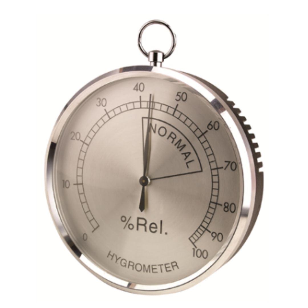 Hygrometer aluminium ø10 cm