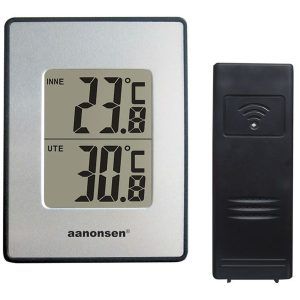 Aanonsen termometer trådløst inne/ute/ma