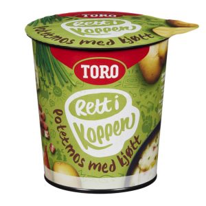 Toro rett i koppen potetmos med kjøtt