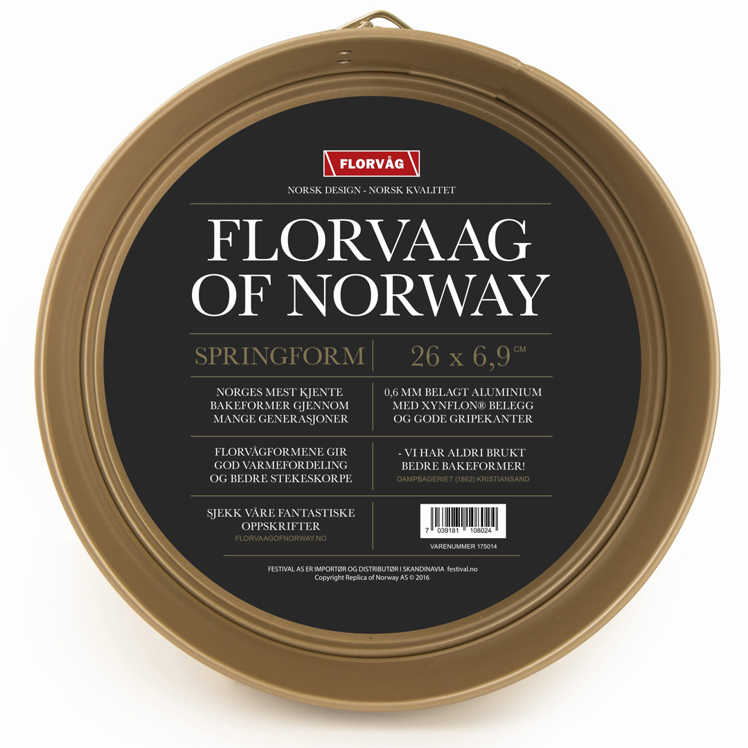 Florvåg springform 26cm gull