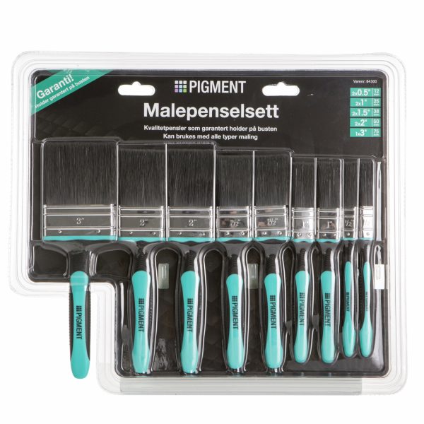 Pigment malepensel sett 9 deler