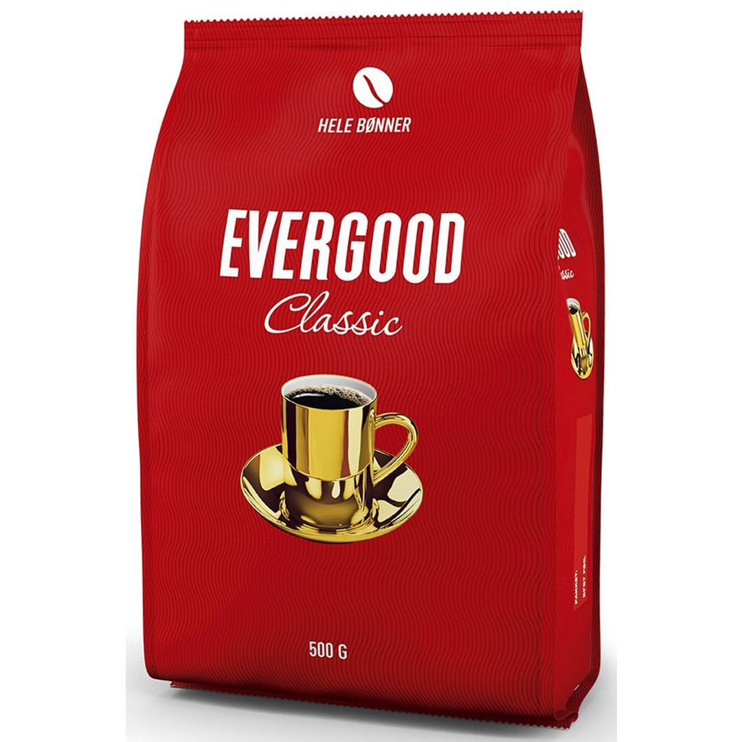 Evergood kaffe 500g hele bø