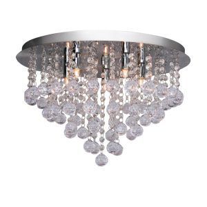 Merkur taklampe  45cm 5xg9 krystall og k