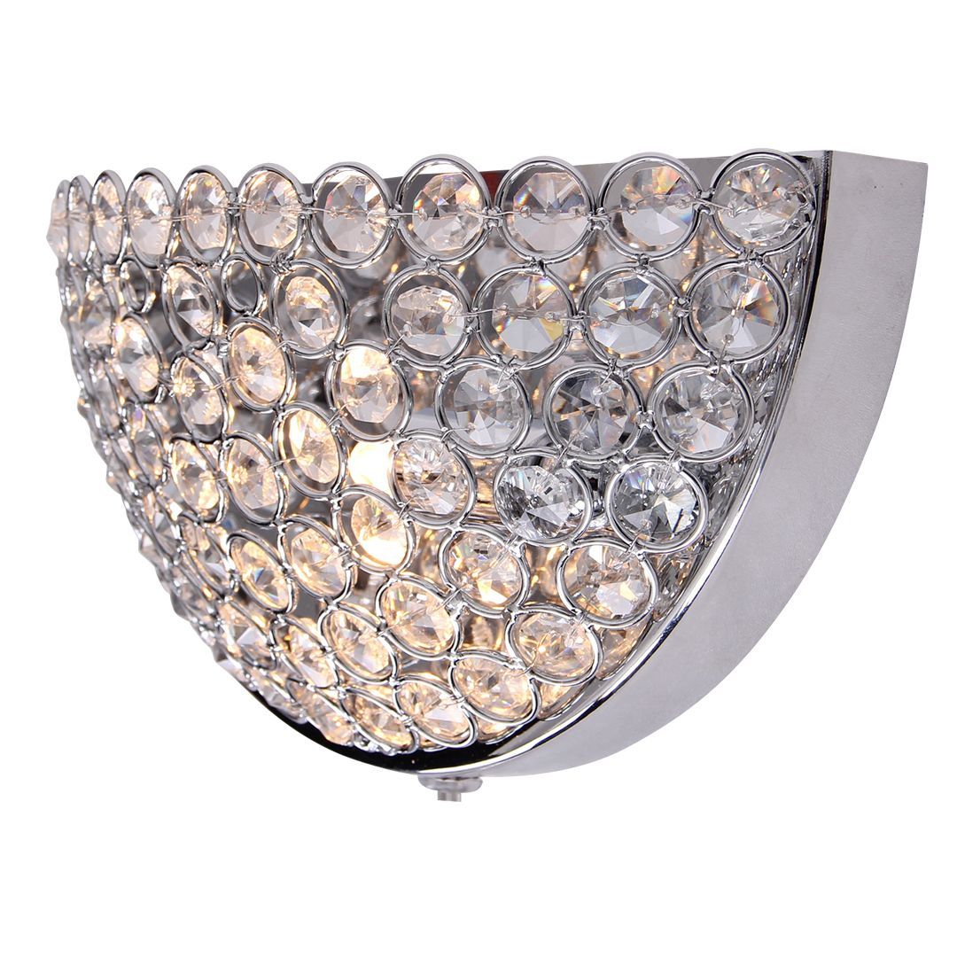 Cremona vegglampe 30cm krystall og krom - Bilde 2