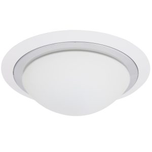 Mars plafond 29cm krom/matt hvit ip44