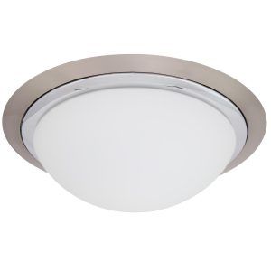 Mars plafond 36 cm i krom og satin krom