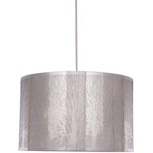 Forest takklampe 40 cm krom metallskjerm