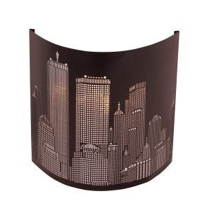City vegglampe sort