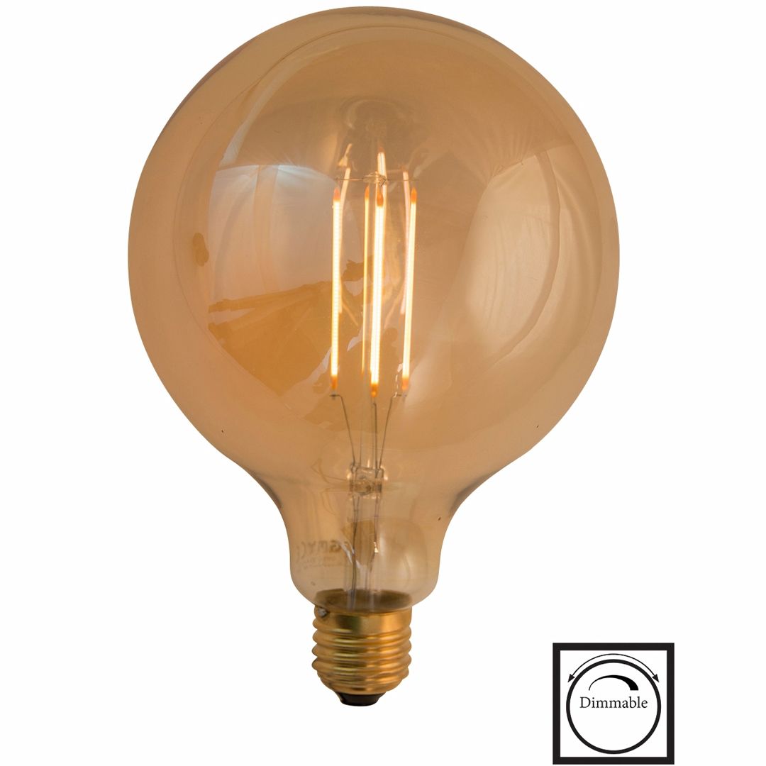 Dekorasjons lyspære led 125mm 4w amber