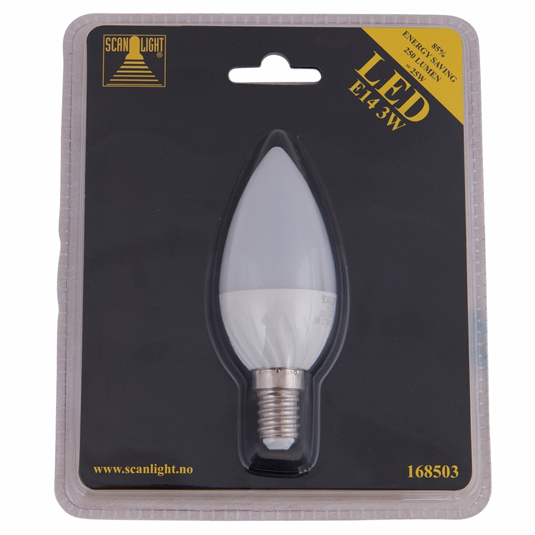 Lyspære mignon ledpære e14 3w 250 lumen - Bilde 2