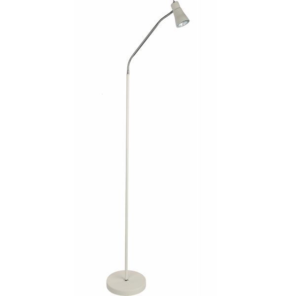 Grenada gulvlampe hvit og krom led