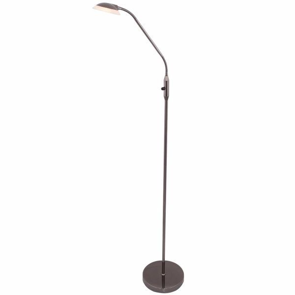Bahamas led gulvlampe sort krom