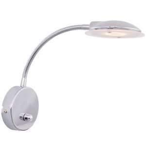 Samos krom vegglampe med led