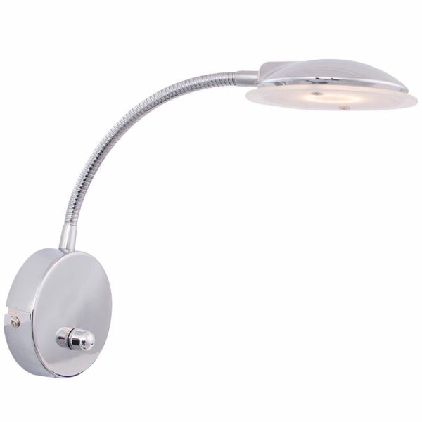 Samos krom vegglampe med led