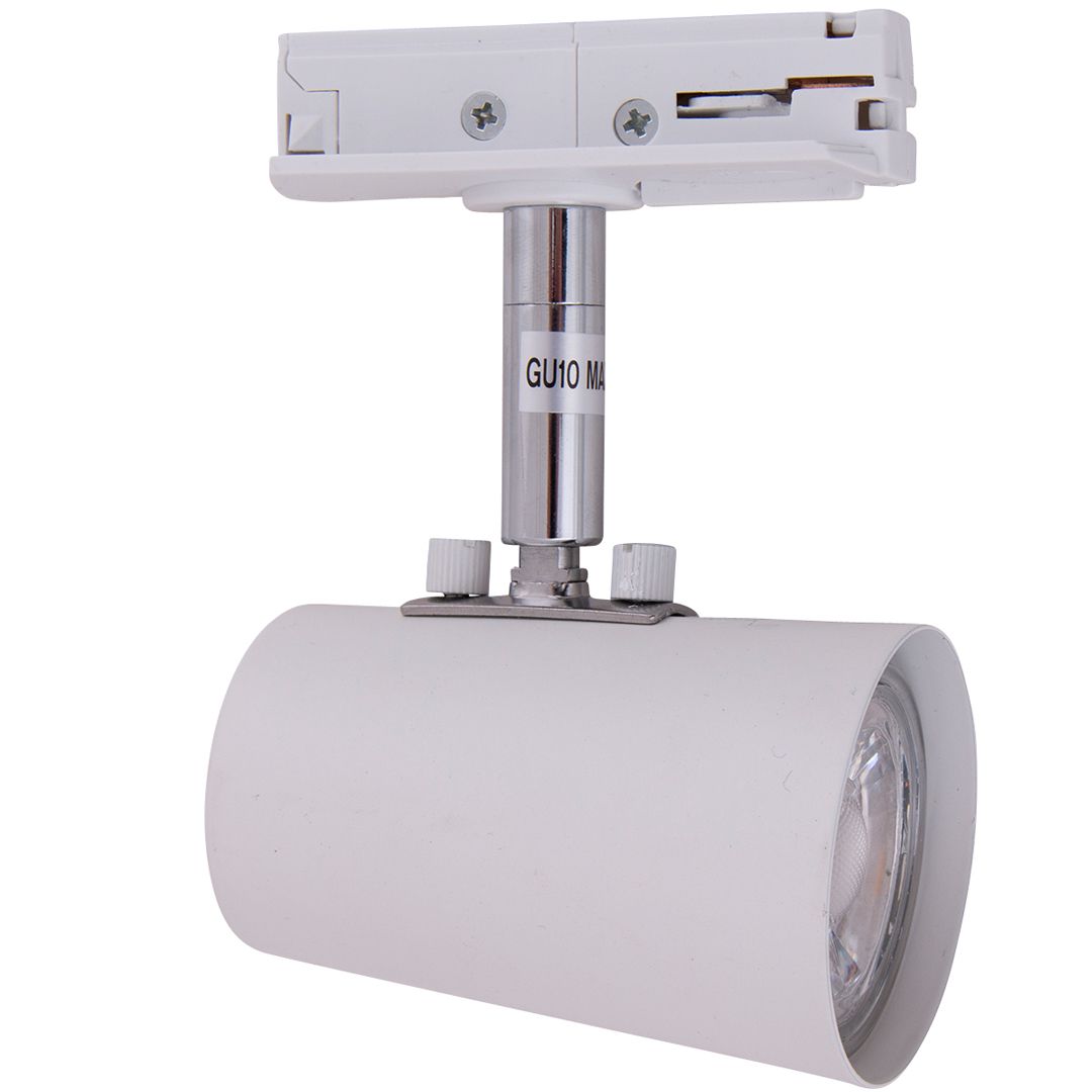 Track-light spothode i metall hvit